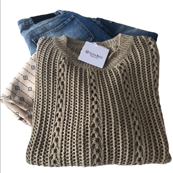 Luisa Ricci Sweaters - ⭐️Host Pick⭐️Gorgeous Knit Sweater Made In Italy Luisa Ricci Size Large
